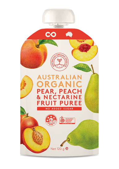Pear, Peach & Nectarine Fruit Puree Package Image