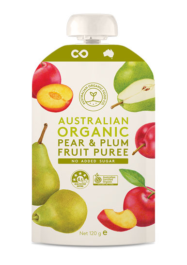 Pear & Plum Fruit Puree Package Image