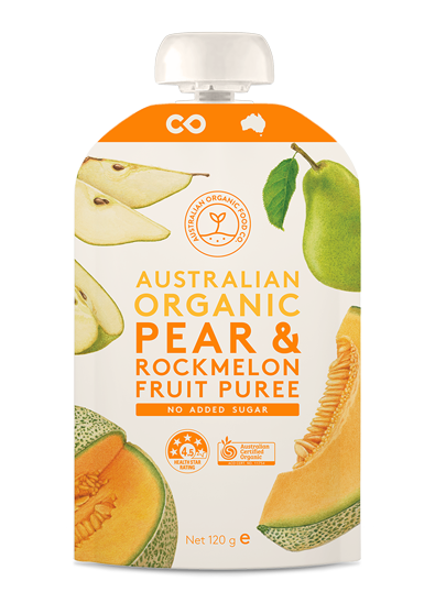 Pear & Rockmelon Fruit Puree Package Image